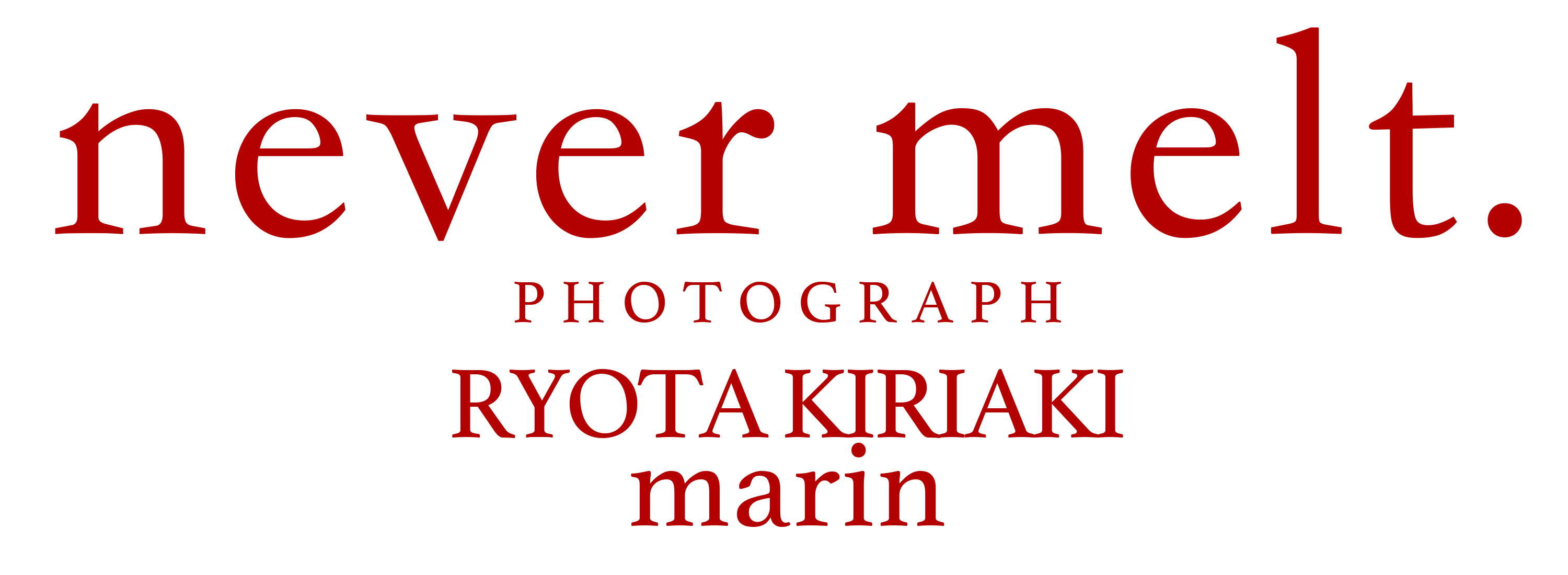 never melt. photograph